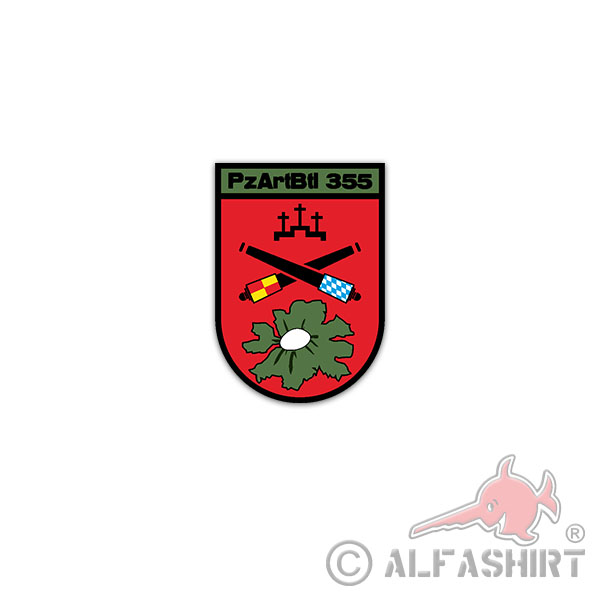Sticker PzArtBtl 355 Panzerartilleriebataillonm PzBrig 5x7cm A2894