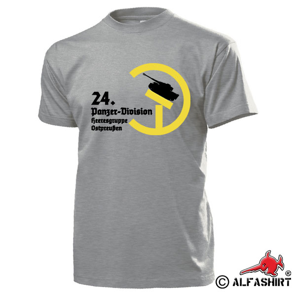 24 Panzer Division Army Group East Prussia Groverband Coat of Arms - T Shirt # 16223
