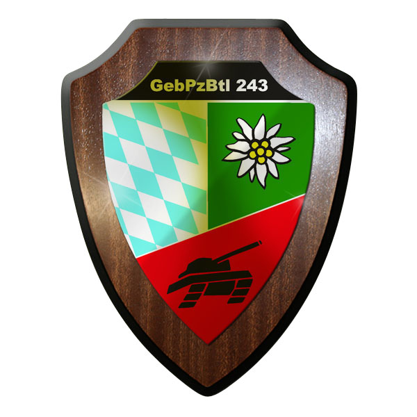 Wappenschild  - GebPzBtl 243 Gebirgs Panzerbataillon Panzer Bataillon #9338