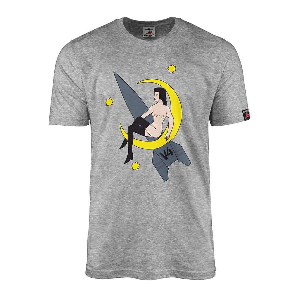 Frau im Mond V2 Rakete A4 V4 Wh Wk Bemalung Peenemünde Militär - T Shirt #14349