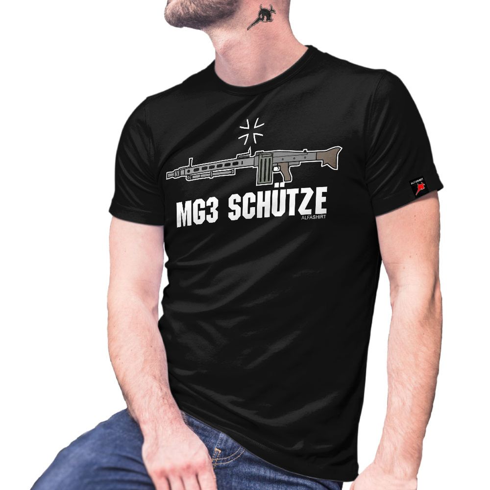 MG3 Schütze Maschinengewehr Bundeswehr 7,62mm Panzergrenadier T-Shirt #27816