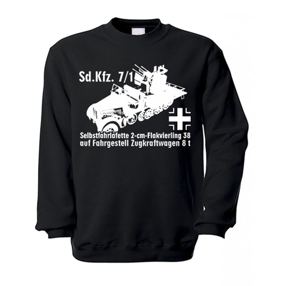 SdKfz 7-1 Vierlingsflak 2cm Halbkette Selbstfahrlafette Flakvierling 38 8t Tonner Wh Flugabwehr Konone - Pullover #15773