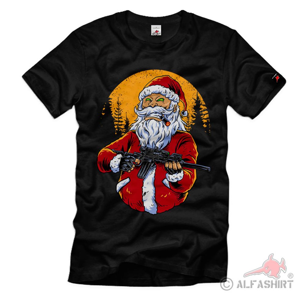 X-MAS SHOT EM ALL Santa AR15 Claus Christmas Nicholas T-Shirt #40680