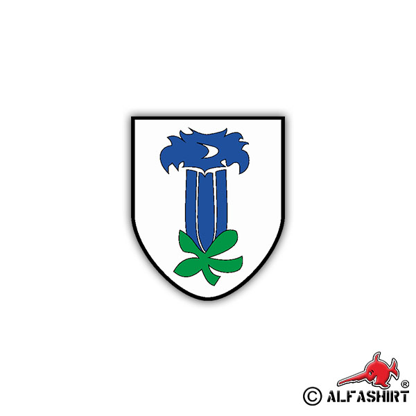 Sticker 4. GebDiv Coat of Arms Badge Mountain Division 7x6cm A1163