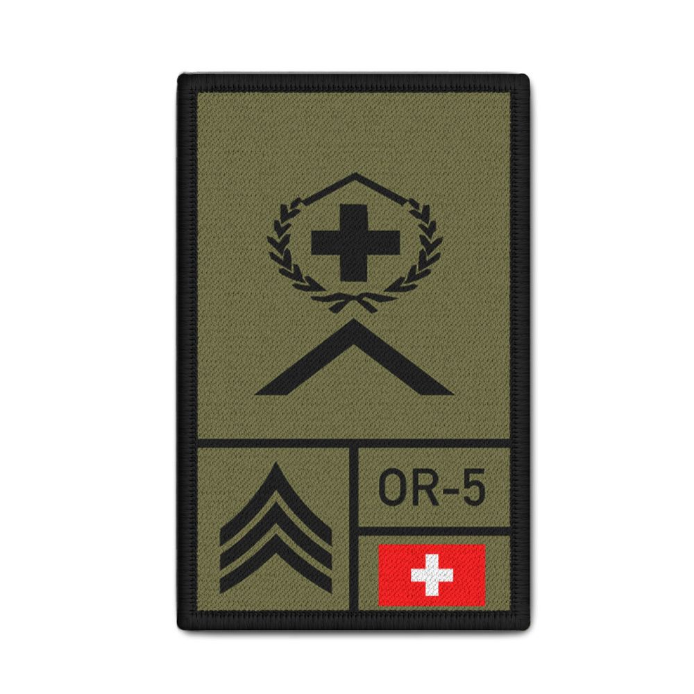 Rank Patch 9.8x6cm Wachtmeister World Cup Swiss Army Flag Group Leader #43973