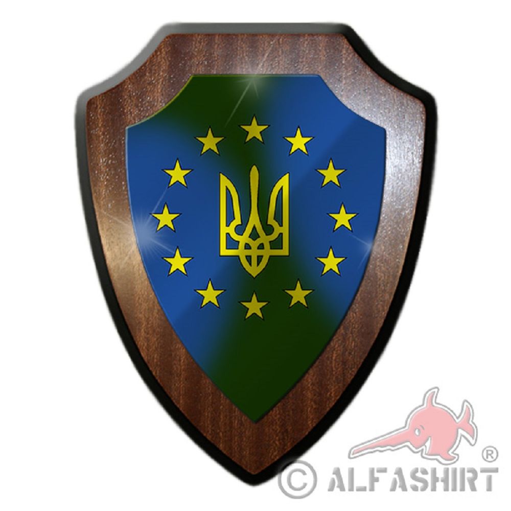 Wappenschild / Wandschild - Ukrainische Streitkräfte Europa Ukraine Militär Armee Fiktion Fiktiv Streitkräfte Solidarität Emblem #18864