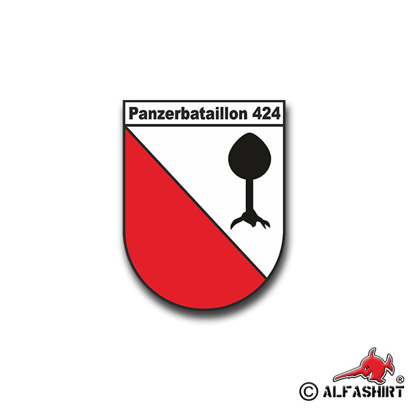 Sticker PzBtl 424 Panzer Battalion Leo Leo Leopard 5x7cm A1404