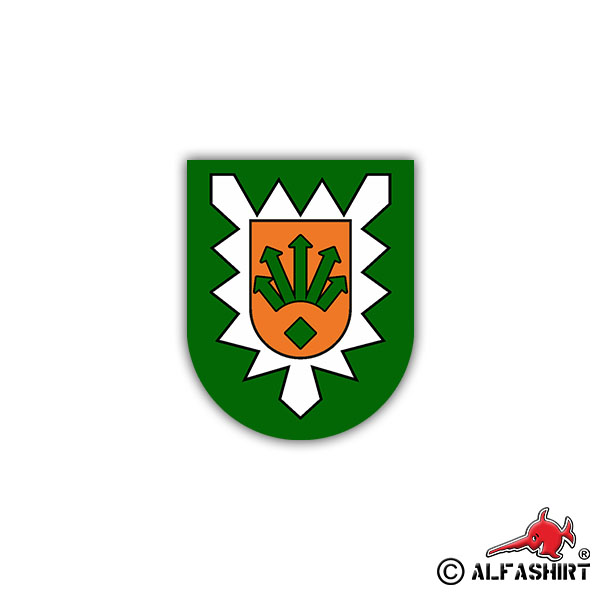 Sticker FeldFirstBtl 64 coat of arms field battalion 7x6cm A1242