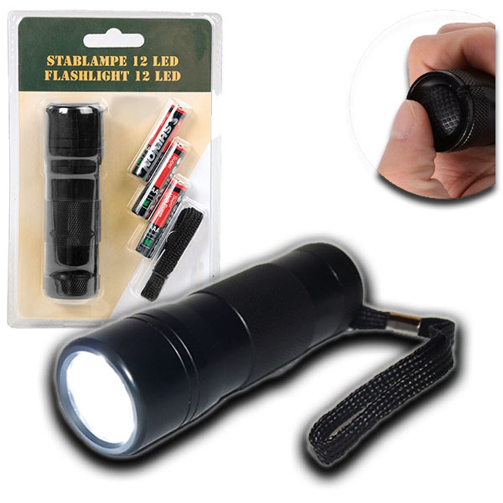 12 LED Tactical Flashlight Flashlight Camping Tent 10T Std Luminosity # 16041