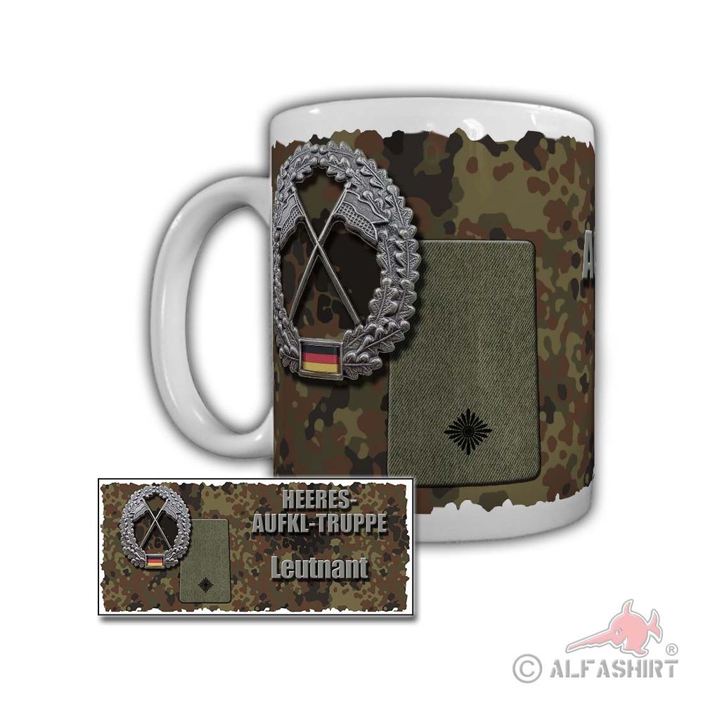 Tasse Heeresaufklärungstruppe Leutnant RASIT Fuchs LEGAR Dingo Rang Lt #29647