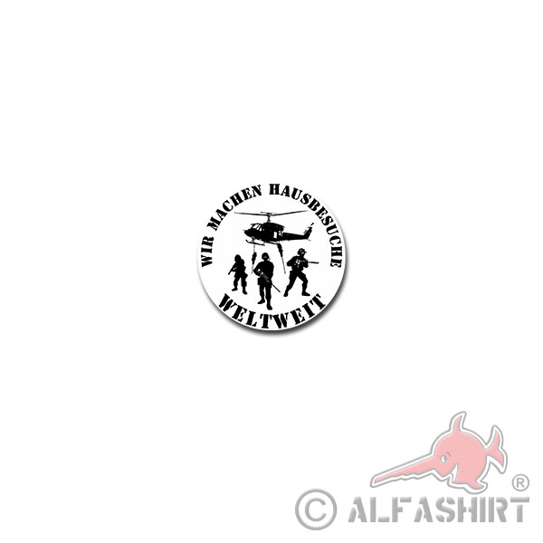We Make Home Visits Worldwide Decal Sticker House Search 7x7cm # A3732