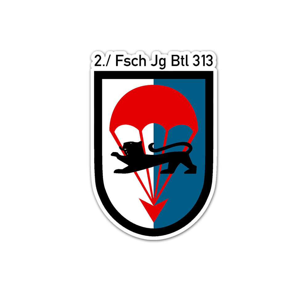 Coat of arms 2 FschJgBtl 313 company paratrooper battalion sticker 7cm # A5682