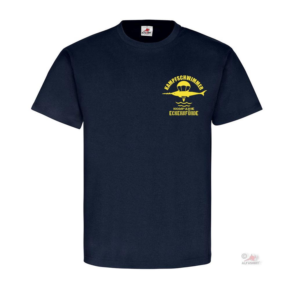 Kampfschwimmer Kompanie Eckernförde BW Marine Wappen Badge T-Shirt # 18333