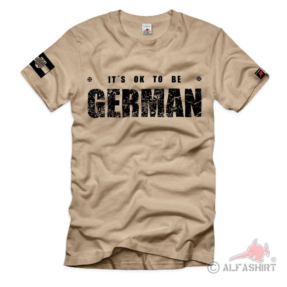 IT´S OK TO BE German Deutscher Soldat Bundeswehr Ärmel - T Shirt #40284
