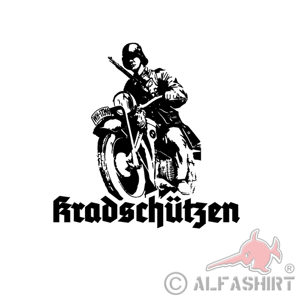 Wall Decal Motorcycle Motorcycle Oldtimer Bike Kradmelder Unit 45x45cm # A4149
