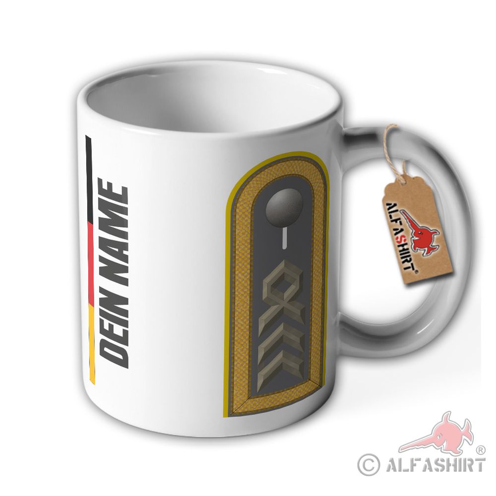 Tasse Oberstabsfeldwebel Bundeswehr Schulterstück Dienstgrad BMVg #39908