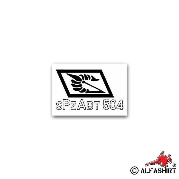 Sticker sPzAbt 504 heavy tank division Tiger Army 10x7cm A2389