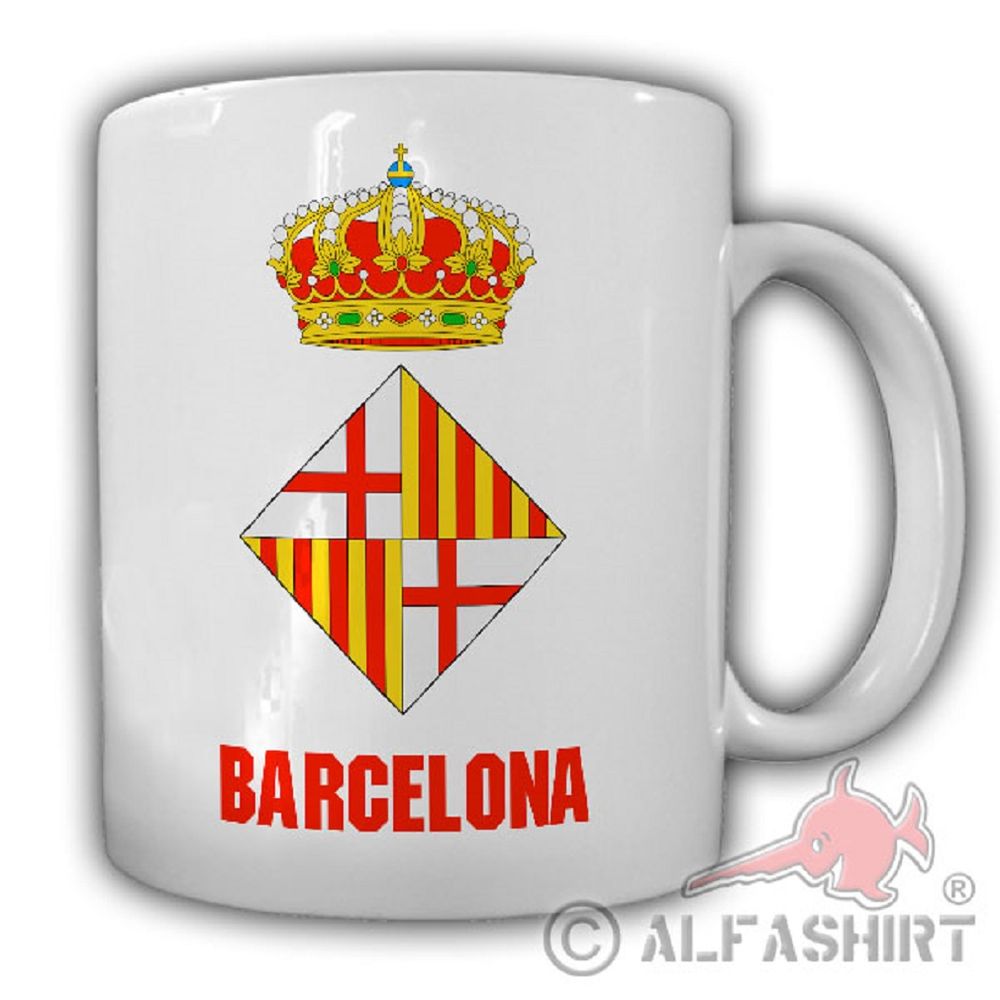 Barcelona Spanien Fahne Abzeichen Hauptstadt Katalonien Urlaub Tasse #20152