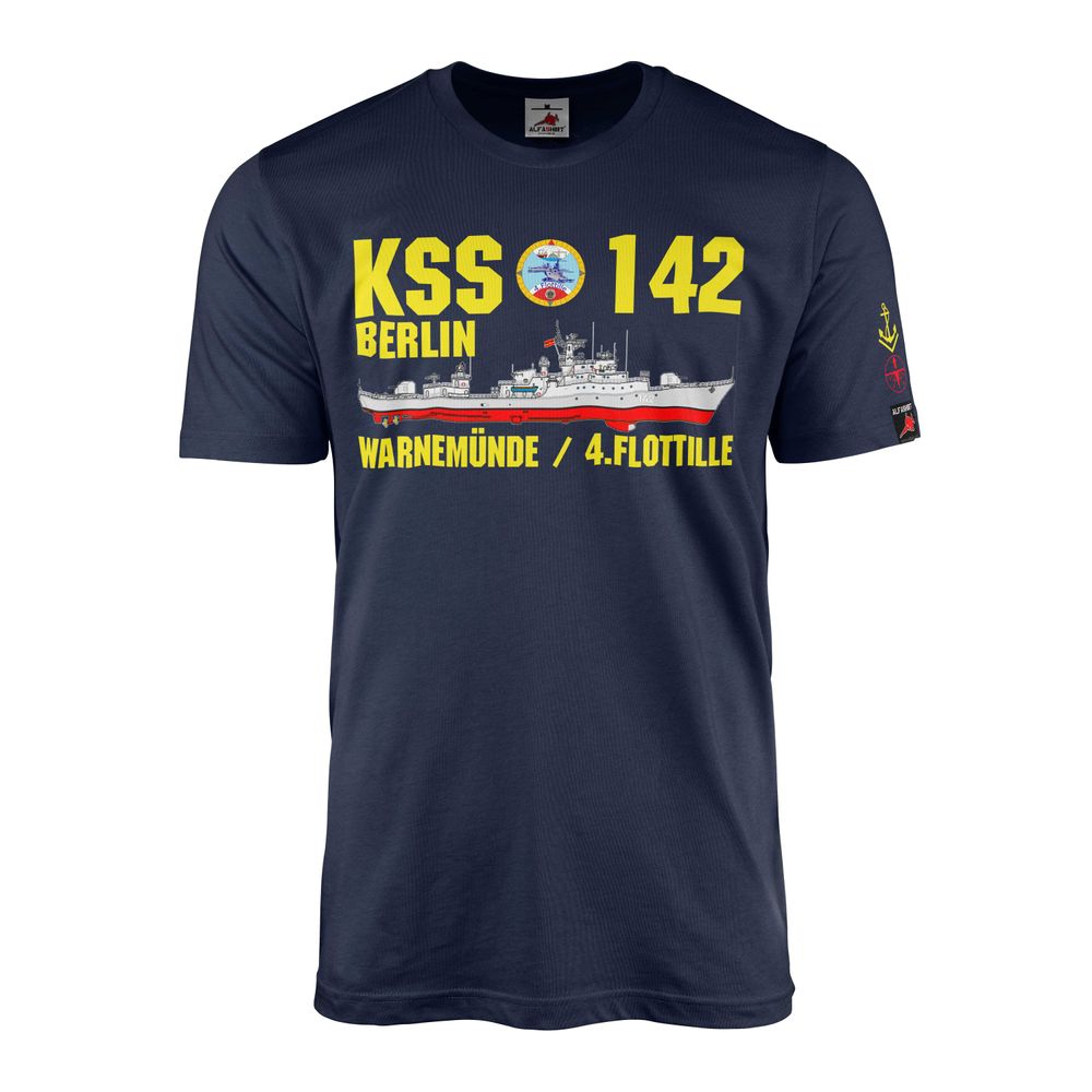 KSS 142 Berlin Chief Petty Officer Hydroacoustics Warnemünde 4th Flotilla NVA T-Shirt #47025 KSS 142 Berlin Chief Petty Officer Hydroacoustics Warnemünde 4th Flotilla NVA T-Shirt #47025