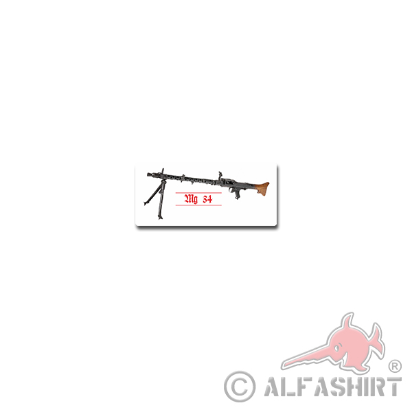 MG 34 Sticker Sticker Universal Machine Gun Germany 13x6cm # A4204