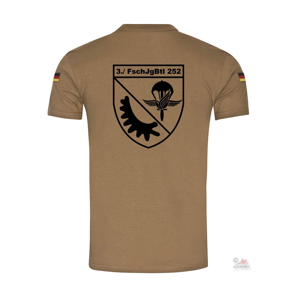 BW Tropen 3 FschJgBtl 252 Fallschirmjägerbataillon Nagold Kompanie T-Shirt#31154