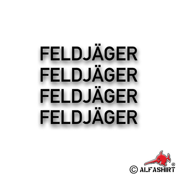 Sticker Feldjäger lettering military police MP BW 4x 2x14cm A2890