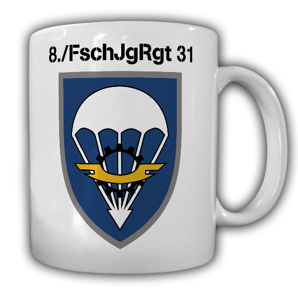 Tasse 8 FschJgRgt 31 Fallschirmjägerregiment Seedorf Bundeswehr Kompanie #25037