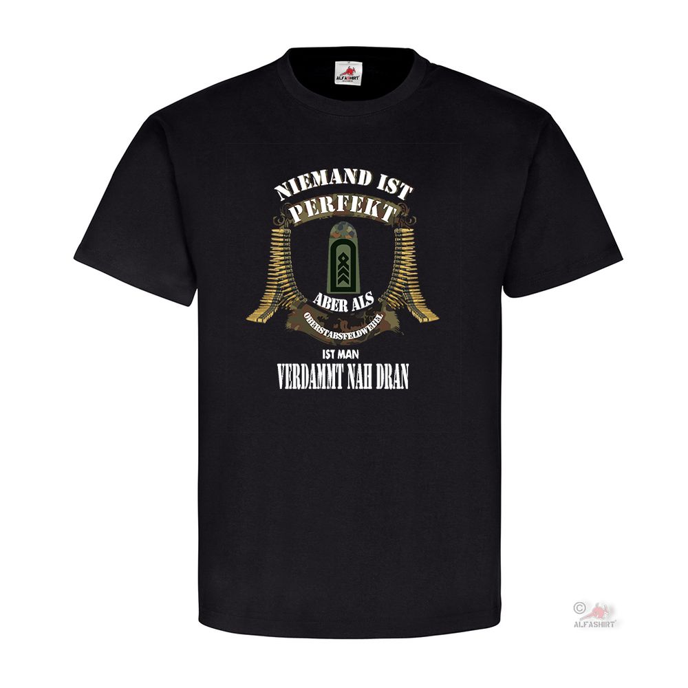 Niemand ist Perfekt Stabshauptmann Truppe Elite Spruch BW Soldat T-Shirt #20537