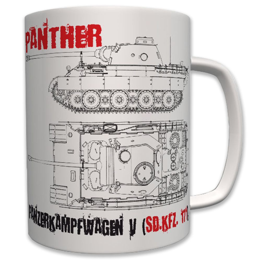 Panther Panzer Panzerkampfwagen SdKfz.171 V 5 Wh Militär Armee - Tasse #6218 