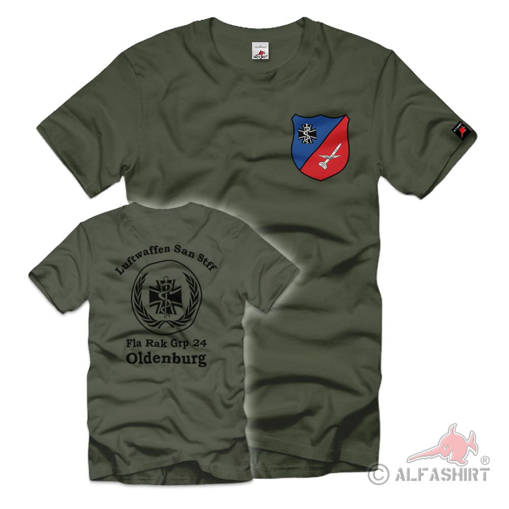 San Stff - FlaRakGrp 24 Oldenburg Air Force Bundeswehr Medical T-Shirt # 36694