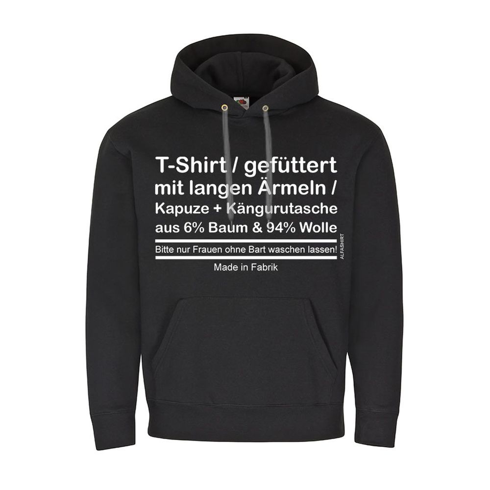 gefüttert mit langen Ärmeln Fun Humor Kängurutasche Baum Kapuzenpullover #23555