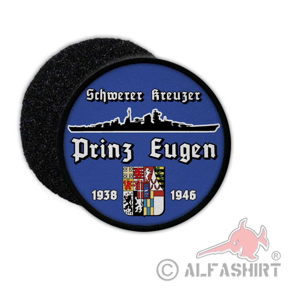 9cm Patch Schwerer Kreuzer Prinz Eugen Aufnäher Marine Schiff Deutschland #36401