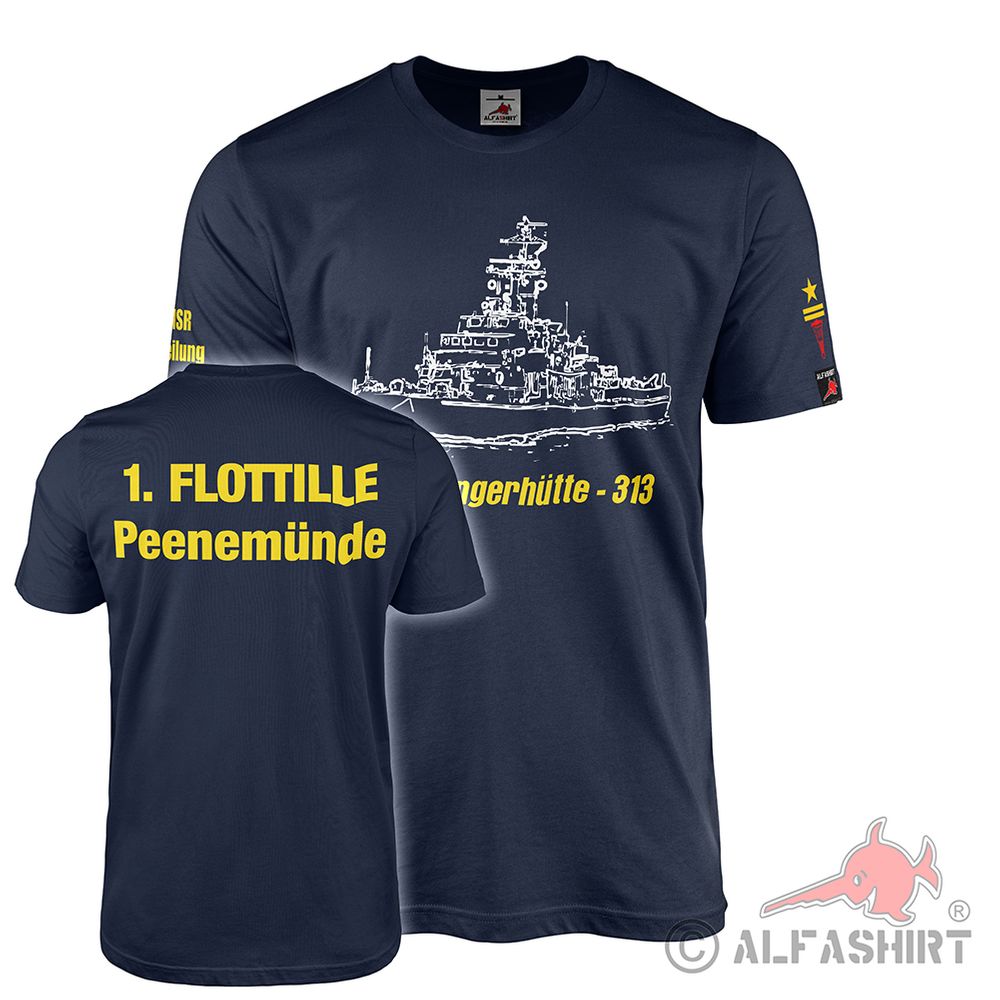 MSR Tangerhütte - 313 1 Flottille Peenemünde Volksmarine Sperr MAW T-Shirt#41789