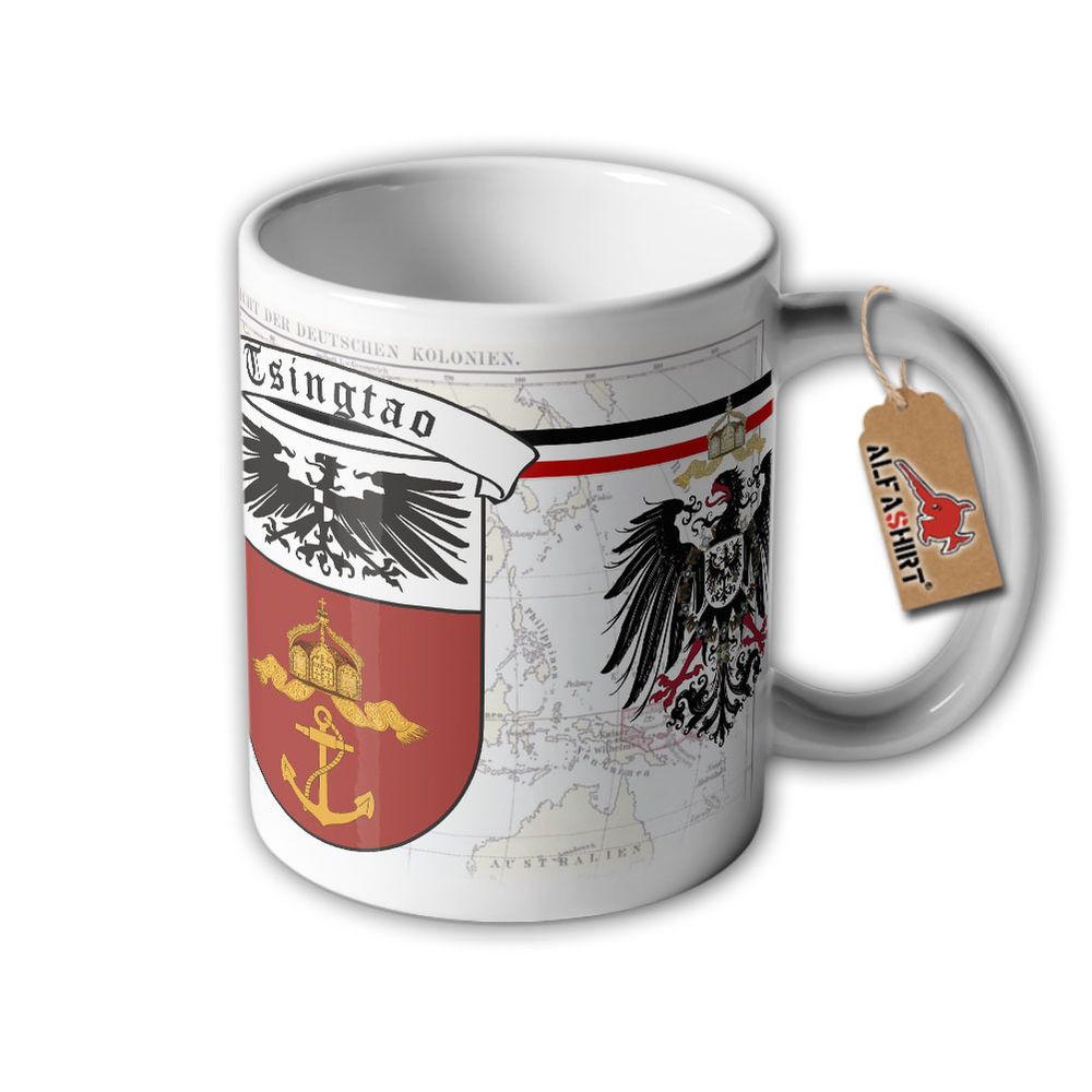 Deutsche Kolonie Tsingtao Qingdao Kiautschou Tsingtau Schutzgruppen Tasse #32620