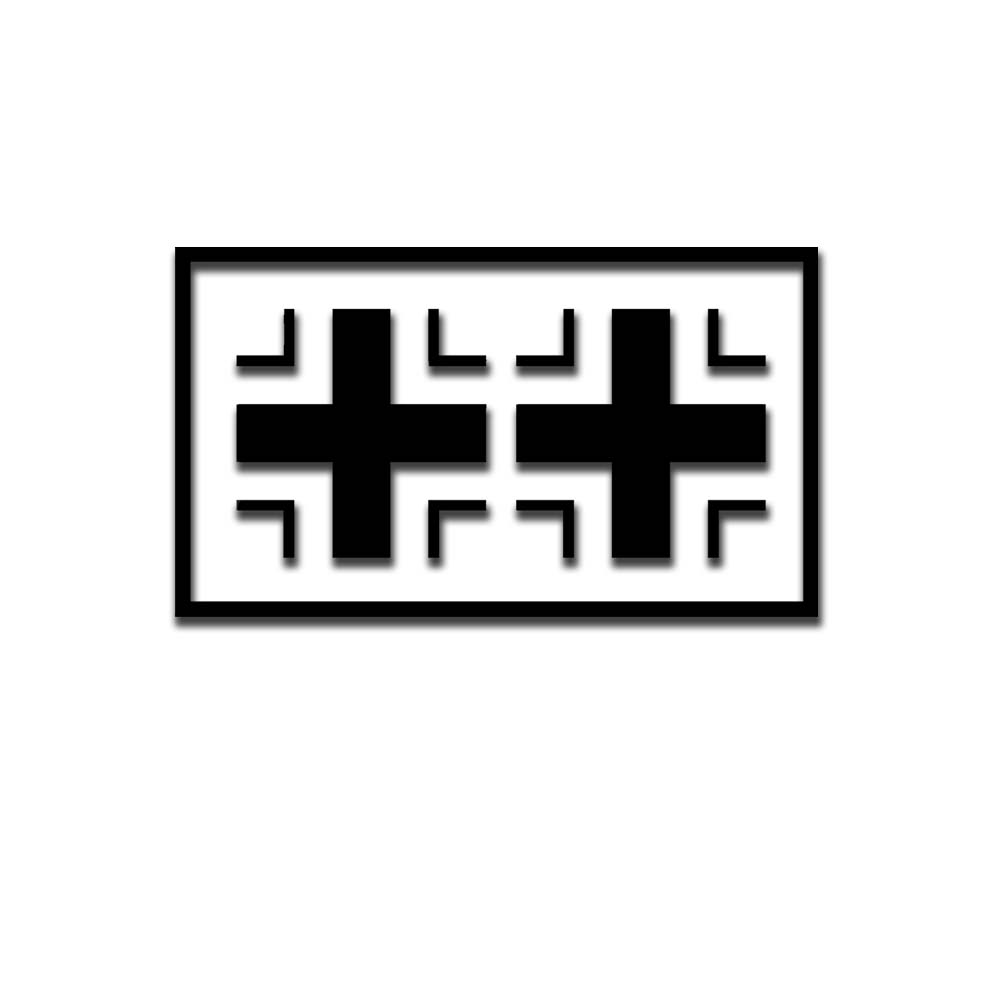 Balkenkreuz Militär embleme aufkleber sticker bundeswehr panzer 5 x5 cm A5181