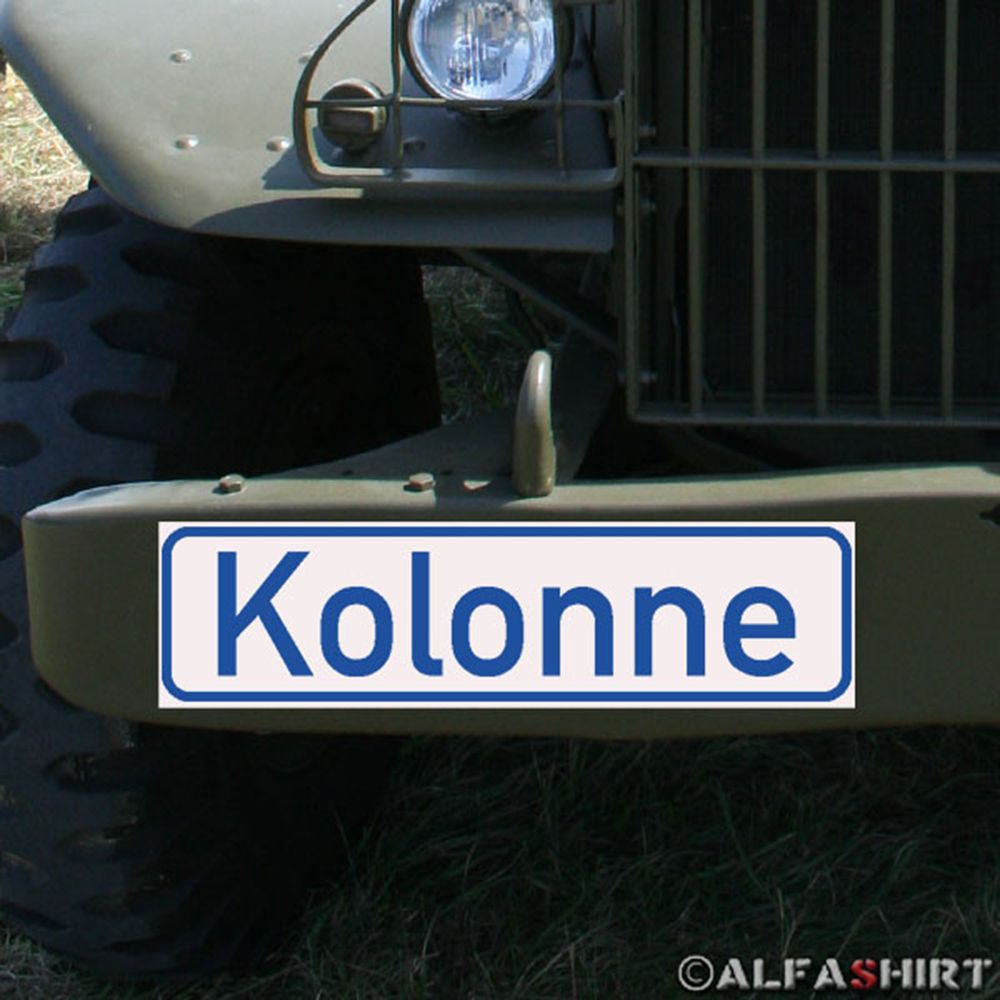 Magnetschild Kolonne Militär Fahrzeug KFZ Oldtimer Auto LKW Armee Army #A285
