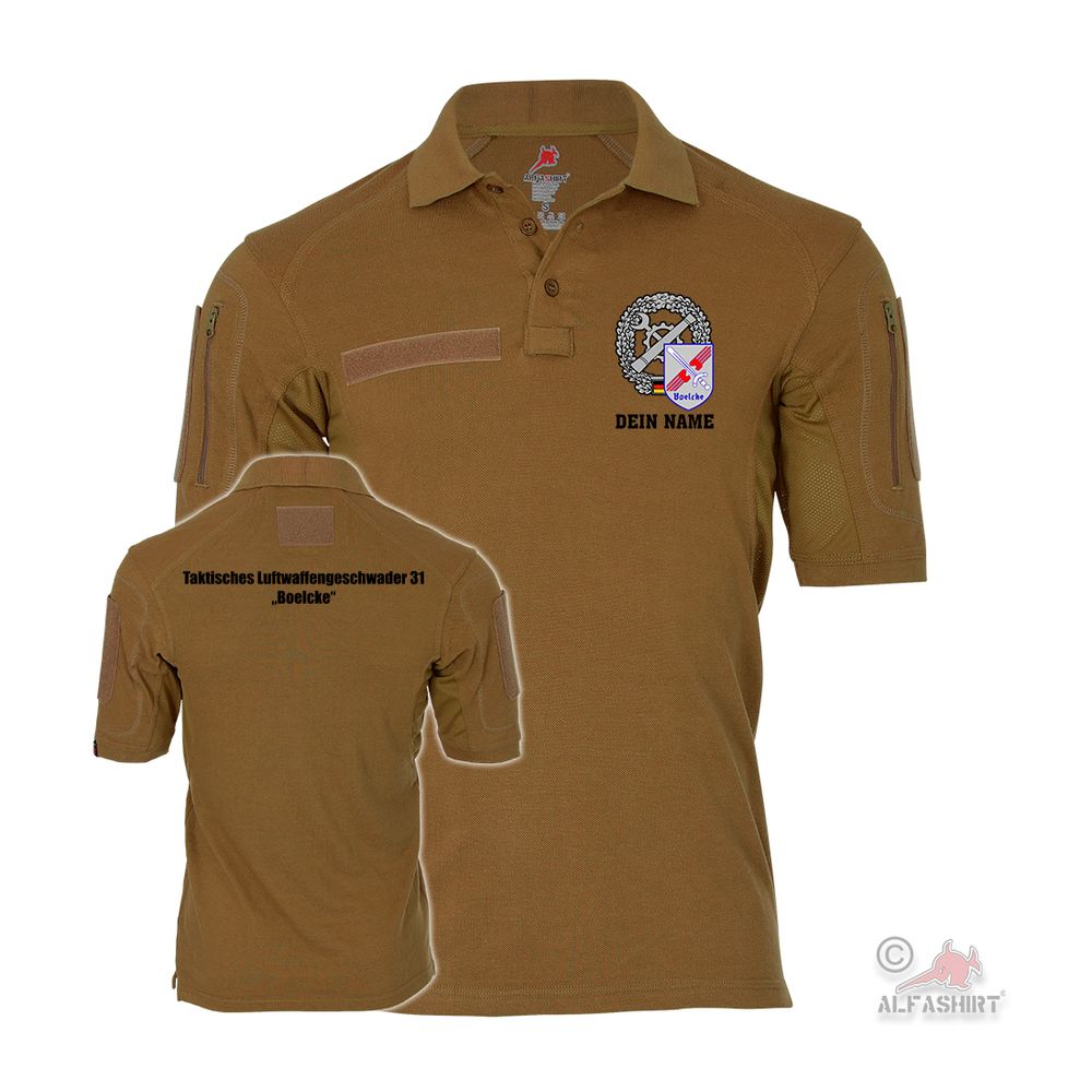 Tactical Polo Taktisches Luftwaffengeschwader 31 Personalisiert T-Shirt #42217