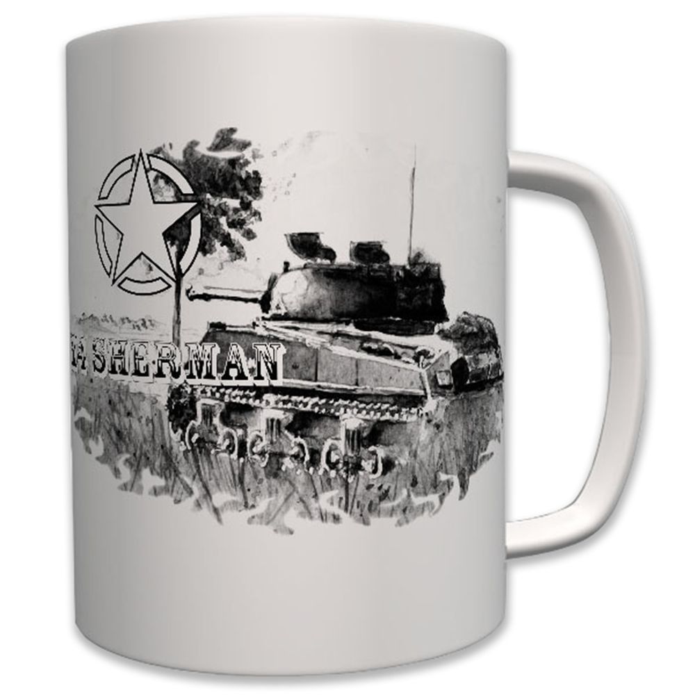 M4 Sherman Tank US Army USA Tasse #6244
