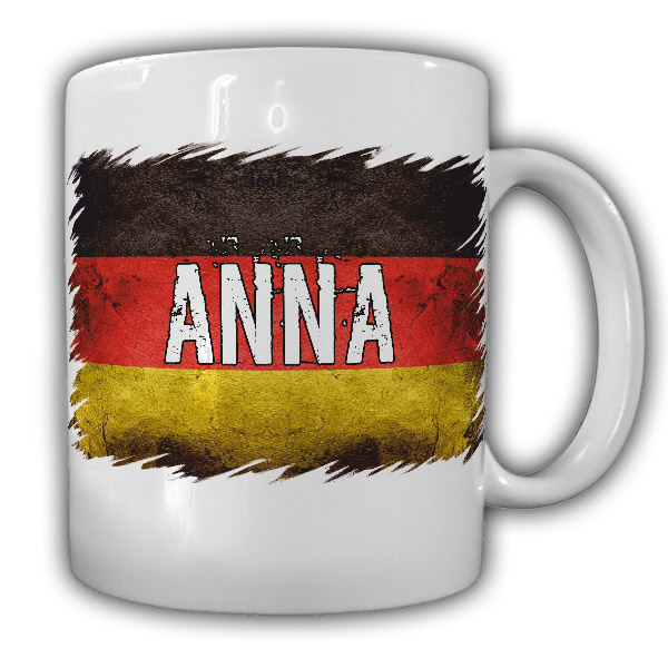 Tasse Namen Anna Kaffeebecher Deutschland Fahne Flagge#22052
