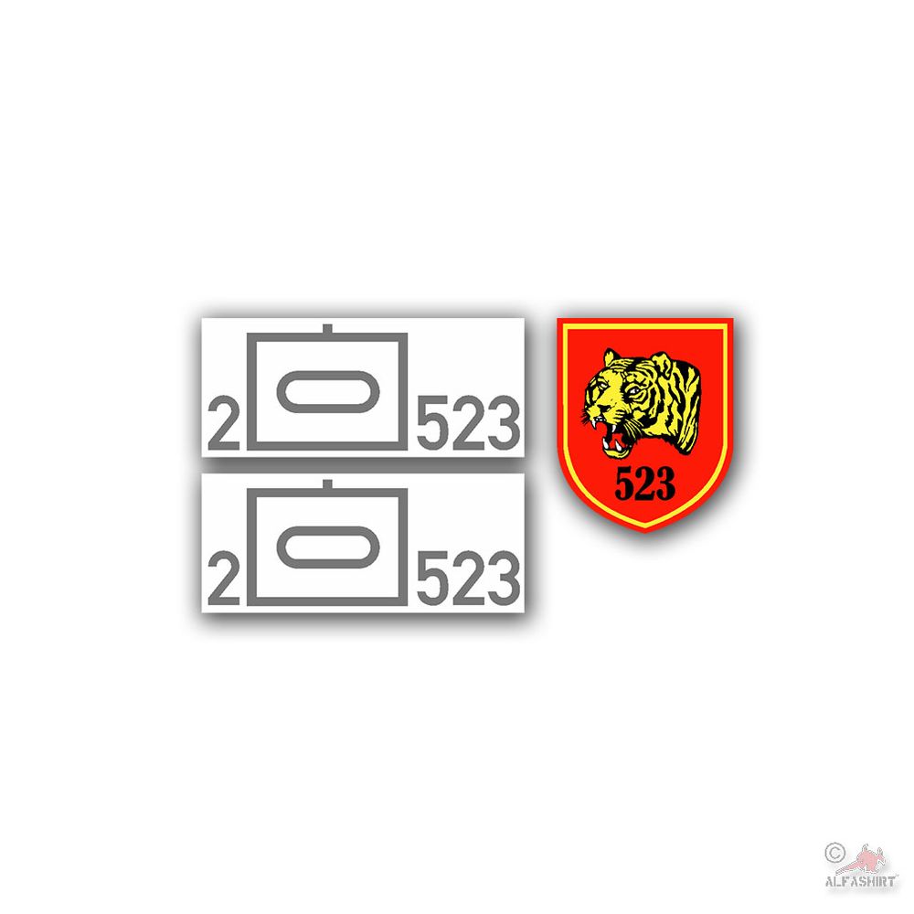 2 PzBtl 523 Sticker Set 1:16 Modell Bataillon 2x 2x1cm 1x 1,2x1,4cm #A4604