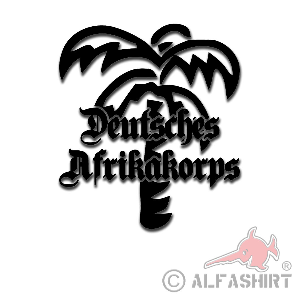 Wall decal DAK-Palme Rommel Afrika-Korps sticker symbol 45x50cm # 5357