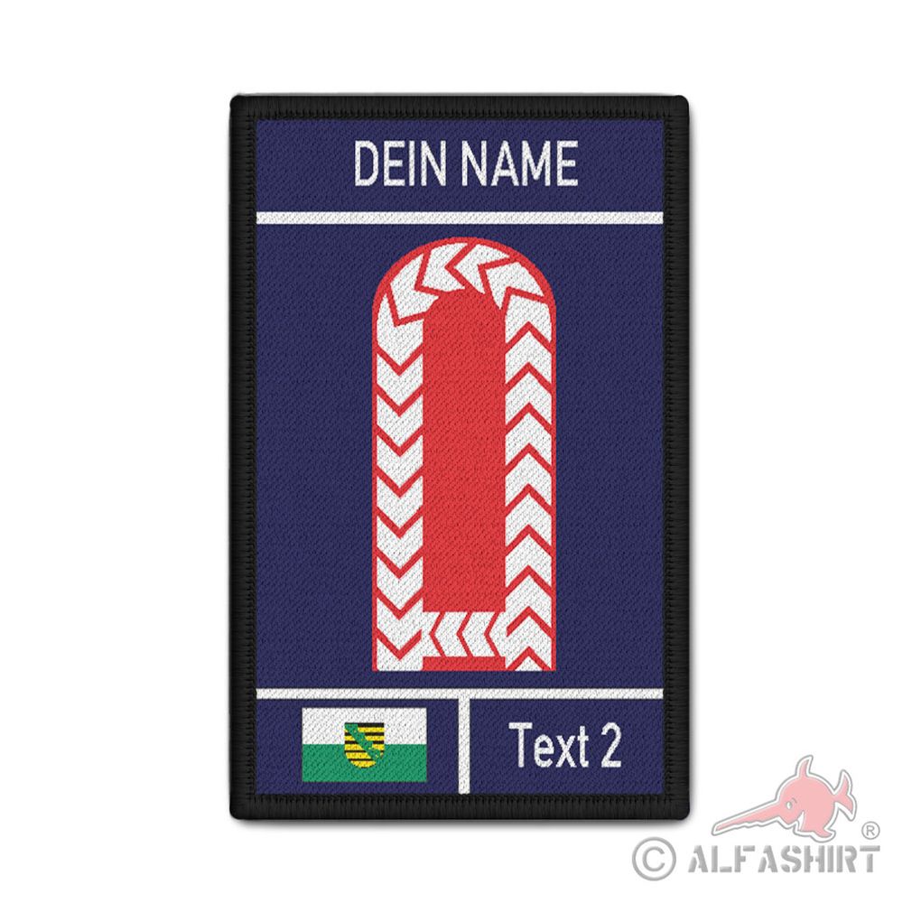 Rank Patch Oberfeuerwehrmann Feuerwehr Sachsen Abzeichen Dienstgrad #40760