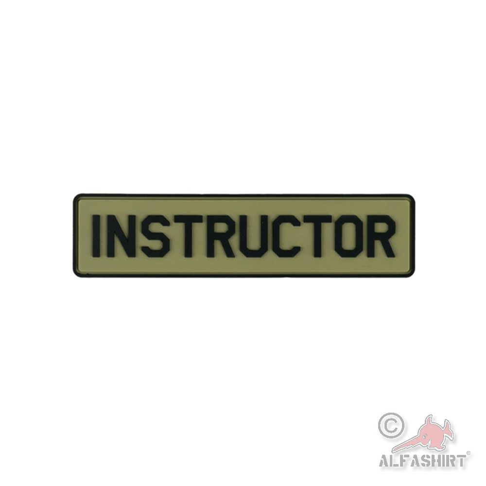 3D Rubber Patch 11,9x2,9cm Instructor Lehrer Ausbilder Coach Einheit #45778