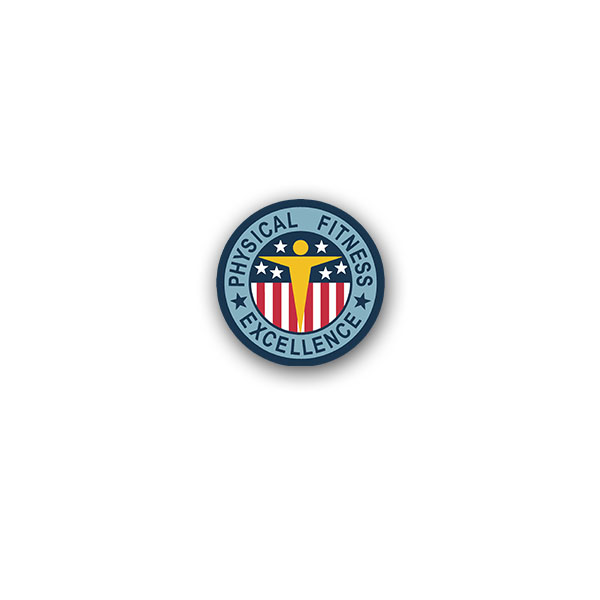 Sticker Physical Fitness Excellence Badge USA America 7x7cm A3155