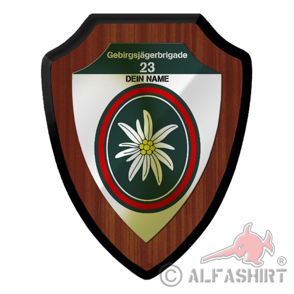 Wappenschild Gebirgsjägerbrigade 23 Personalisiert GebJgBrig Bundeswehr #40262