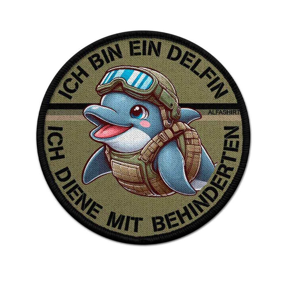 Patch BW Delfin Ich diene mit Behinderten Fun Soldat Bundeswehr Veteran #44360