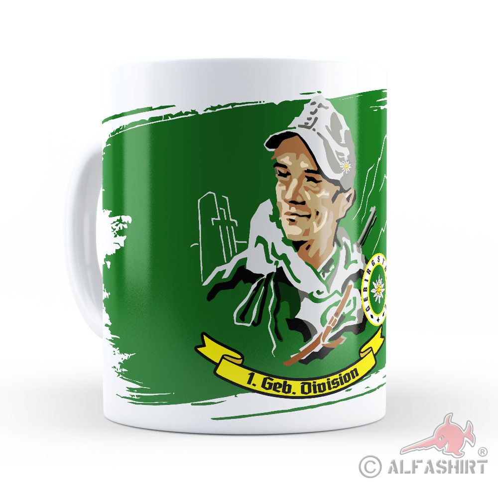 1 Geb Division Großverband Heer Wehrmacht Gebirgsverband Tasse #38531