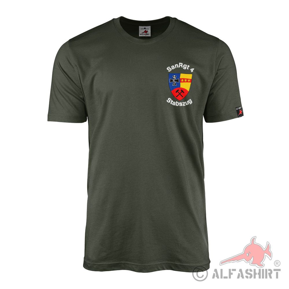 T-Shirt SanRgt 4 Sanitäter Regiment Truppe Sanitätsdienst Stab Zug #41721