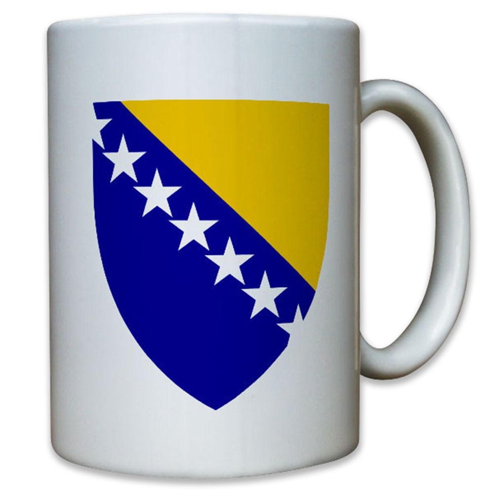 Bosnien und Herzegowina Bosnia Stern Flagge Fahne Flag Wappen - Tasse #12920