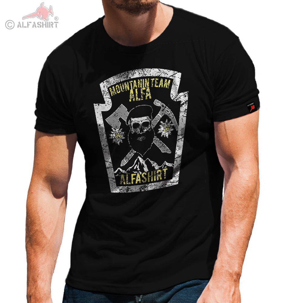 Mountanin Team Alfa Alfashirt Edelweiß Bundeswehr Gebirsjäger T-Shirt#32244